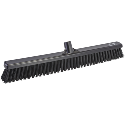 T&ecirc;te de balai-brosse &agrave; soies combin&eacute;es, Crins Cors&eacute;/Fin, 24", Polyester, Noir Moffatt Supply & Specialties