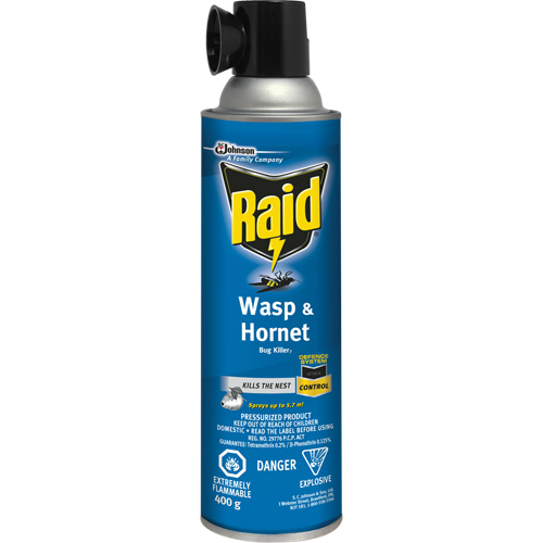 Raid&reg; Wasp & Hornet Bug Killer, 400 g, Solvent Base Moffatt Supply & Specialties