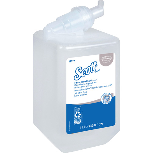 Scott&reg; Essential Alcohol Free Foam Hand Sanitizer, 1000 ml, Cartridge Refill, 0% Alcohol Moffatt Supply & Specialties