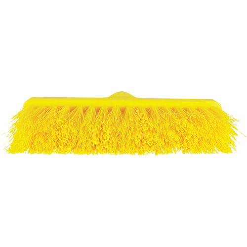 Balai oblique ColorCore, Crins Moyen, 10", Polypropyl&egrave;ne, Jaune Moffatt Supply & Specialties