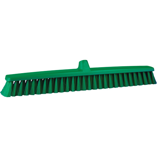 ColorCore Push Broom, Fine Bristles, 24", Polypropylene, Green Moffatt Supply & Specialties