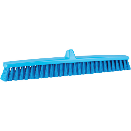 ColorCore Push Broom, Fine Bristles, 24", Polypropylene, Blue Moffatt Supply & Specialties