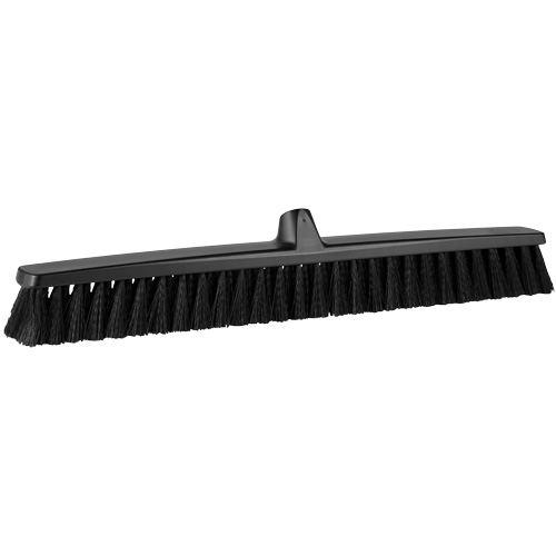 ColorCore Push Broom, Fine Bristles, 24", Polypropylene, Black Moffatt Supply & Specialties