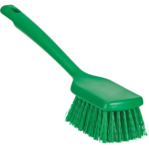 ColorCore Short Handle Brush, Stiff Bristles, 12" Long, Green Moffatt Supply & Specialties