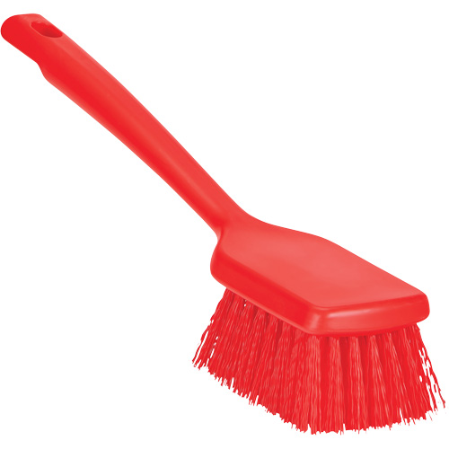 ColorCore Short Handle Brush, Stiff Bristles, 12" Long, Red Moffatt Supply & Specialties