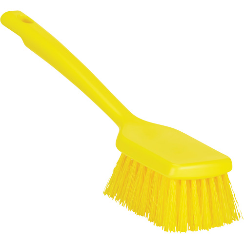 ColorCore Short Handle Brush, Stiff Bristles, 12" Long, Yellow Moffatt Supply & Specialties