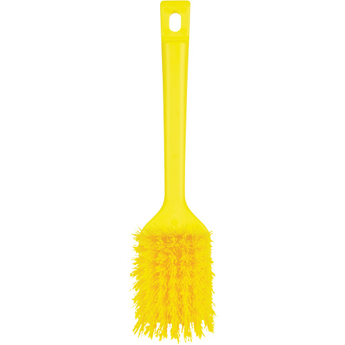 ColorCore Short Handle Brush, Stiff Bristles, 12" Long, Yellow Moffatt Supply & Specialties