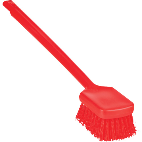 ColorCore Long Handle Brush, Stiff Bristles, 20" Long, Red Moffatt Supply & Specialties
