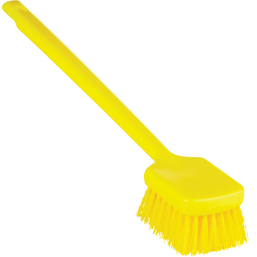 ColorCore Long Handle Brush, Stiff Bristles, 20" Long, Yellow Moffatt Supply & Specialties