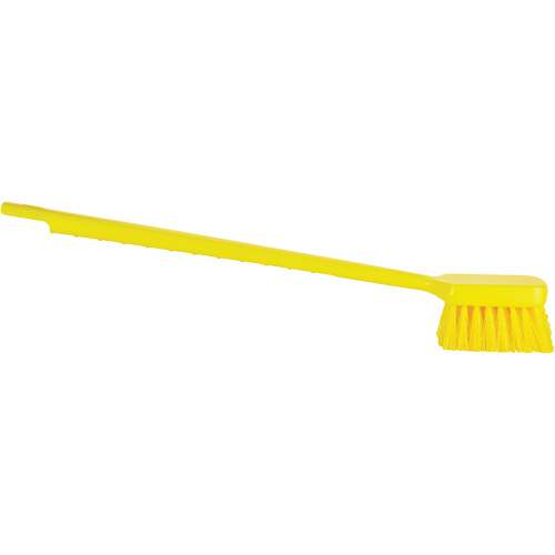 ColorCore Long Handle Brush, Stiff Bristles, 20" Long, Yellow Moffatt Supply & Specialties