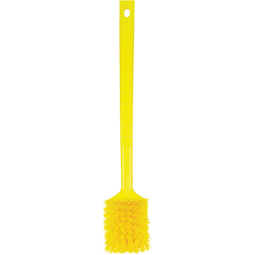 ColorCore Long Handle Brush, Stiff Bristles, 20" Long, Yellow Moffatt Supply & Specialties