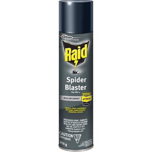 Insecticide exterminateur daraign&eacute;es Raid, 350 g, Canette a&eacute;rosol, &agrave; base de solvant Moffatt Supply & Specialties