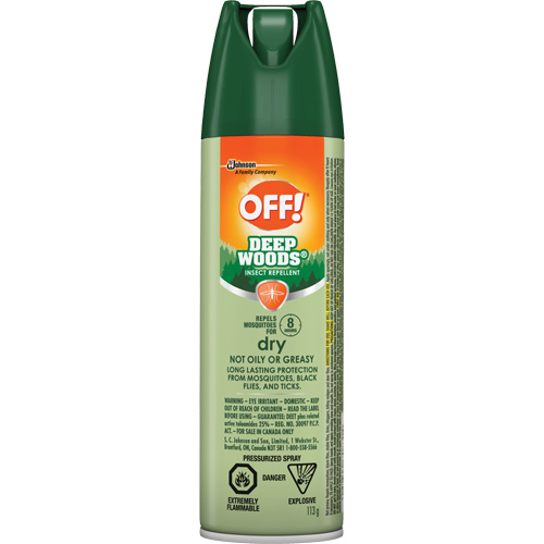 OFF! Deep Woods&reg; Insect Repellent, 25% DEET, Aerosol, 113 g Moffatt Supply & Specialties