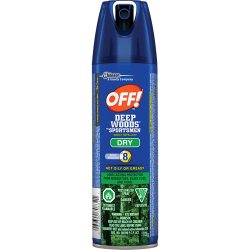 Insectifuge sec pour sportifs Off! R&eacute;gions sauvages, DEET &agrave; 30 %, A&eacute;rosol, 113 g Moffatt Supply & Specialties