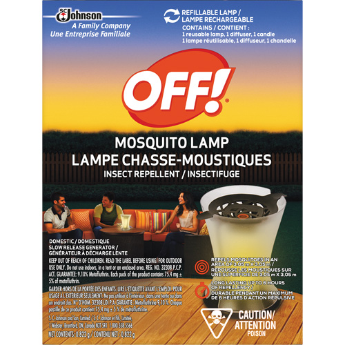 OFF! PowerPad&reg; Mosquito Repellent Lamp, DEET Free, Lamp, 0.822 g Moffatt Supply & Specialties