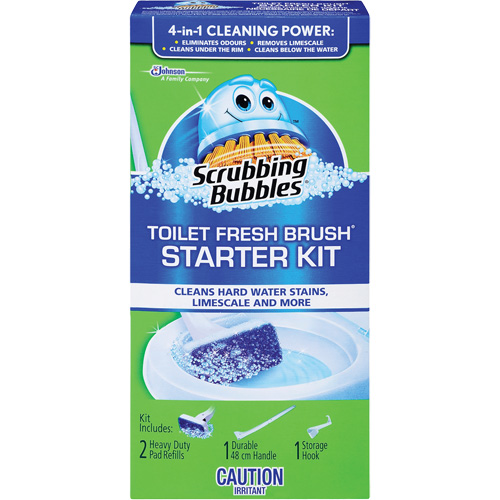 Scrubbing Bubbles&reg; Fresh Brush&reg; Toilet Brush Starter Kit, Refill Moffatt Supply & Specialties