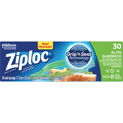 Sacs &agrave; sandwichs Ziploc Moffatt Supply & Specialties