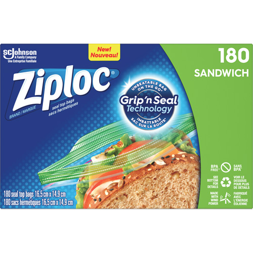 Sacs &agrave; sandwichs Ziploc Moffatt Supply & Specialties