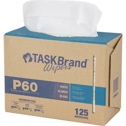 Chiffons de premi&egrave;re qualit&eacute; P60 TaskBrand, Tout usage, 16-3/4" lo x 8-1/4" la Moffatt Supply & Specialties