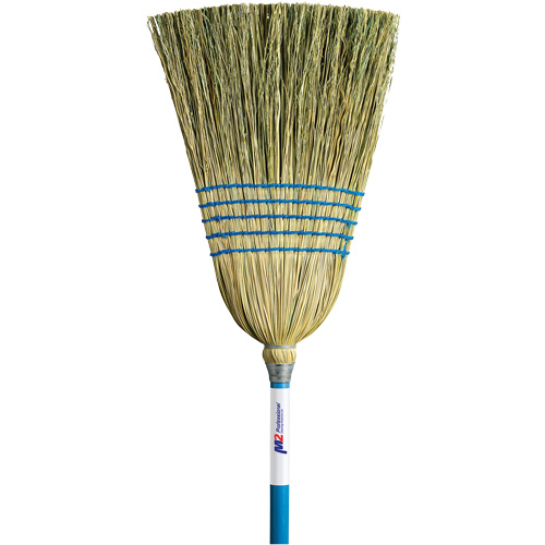 Balai de paille &agrave; usage l&eacute;ger pour int&eacute;rieur/ext&eacute;rieur, Cinq cordes, Manche Bois Moffatt Supply & Specialties