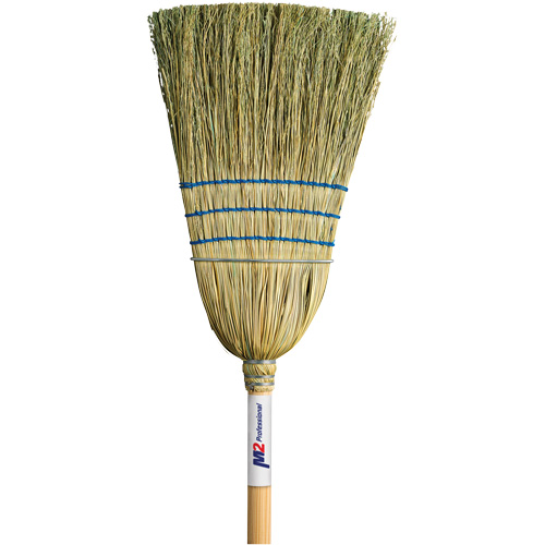 Balai de paille robuste, Trois cordes, Manche Bois Moffatt Supply & Specialties