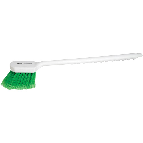 Long Handle Detail Brush, 20" L, PVC Bristles, Green Moffatt Supply & Specialties