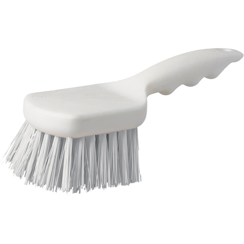 Short Handle Pot Brush, 9" L, Polypropylene Bristles, White Moffatt Supply & Specialties