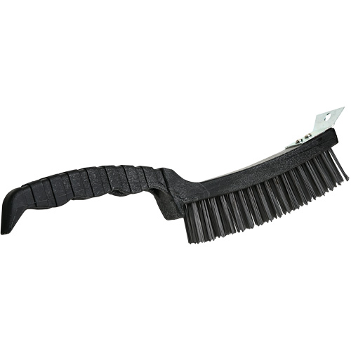 Scratch Brush, Steel, 4 x 17 Wire Rows, 12" Long Moffatt Supply & Specialties