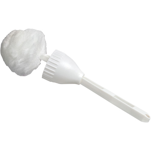 Cleaning Swab with Cup, 14-1/2" L, Acrylic Bristles, White Moffatt Supply & Specialties
