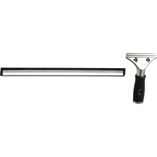 Raclette &agrave; fen&ecirc;tres avec manche, 14", Caoutchouc, Cadre Acier inoxydable Moffatt Supply & Specialties