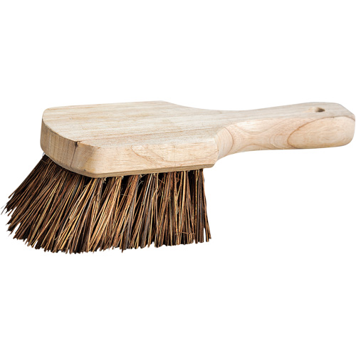 Short Handle Pot Brush, Stiff Bristles, 9" Long, Brown Moffatt Supply & Specialties