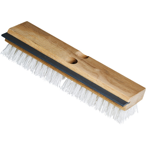 Brosse &agrave; r&eacute;curer utilitaire avec raclette, 11" l, Soies Polypropyl&egrave;ne, Blanc Moffatt Supply & Specialties