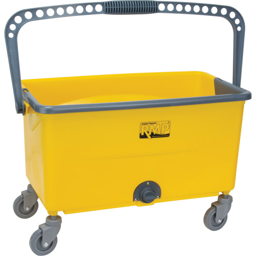 Microfibre Mop Bucket & Wringer, Strainer, 11 US Gal. (44 Quart), Yellow Moffatt Supply & Specialties