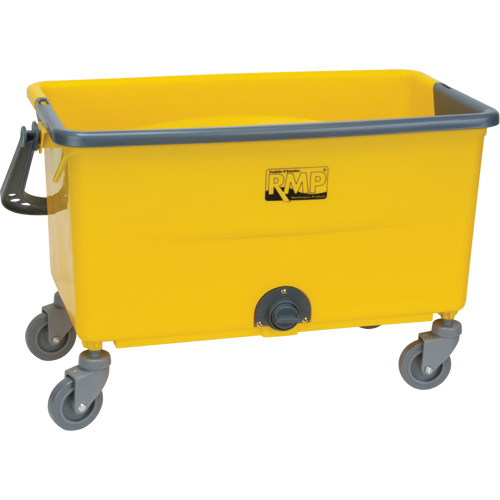 Microfibre Mop Bucket & Wringer, Strainer, 11 US Gal. (44 Quart), Yellow Moffatt Supply & Specialties