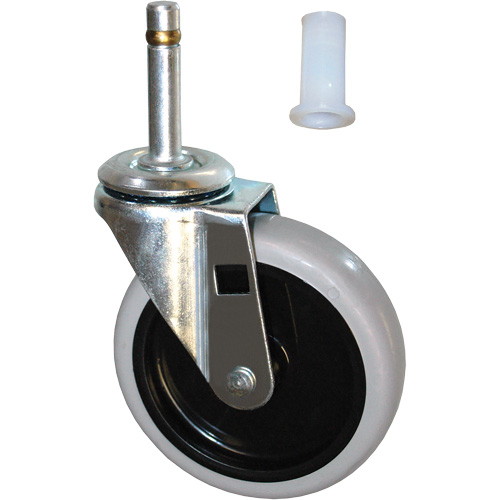 Roulette &agrave; tige pivotante de rechange pour chariot Moffatt Supply & Specialties
