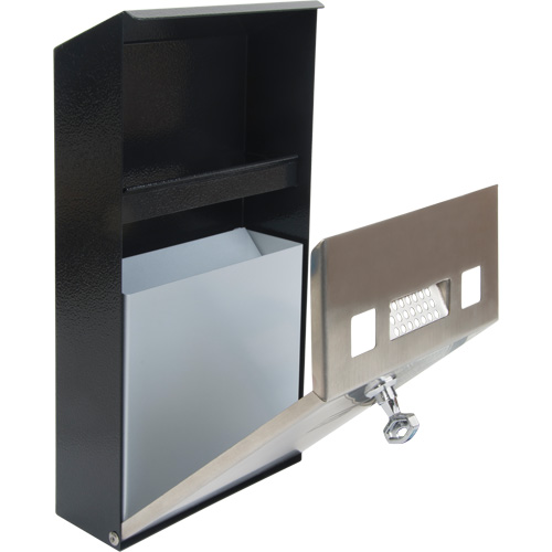 Smoking Receptacle, Wall-Mount, Stainless Steel, 1 Litre Capacity, 11-4/5" Height Moffatt Supply & Specialties