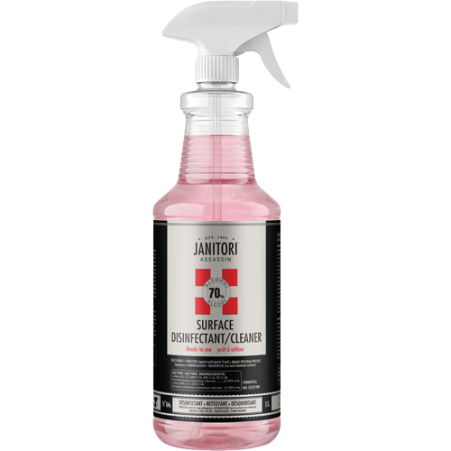 Janitori Assassin Ready-to-Use Disinfectant Cleaner, 1 L, Trigger Bottle Moffatt Supply & Specialties