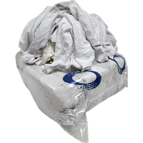 Wiping Rags, Cotton/Fleece, White, 25 lbs. Moffatt Supply & Specialties