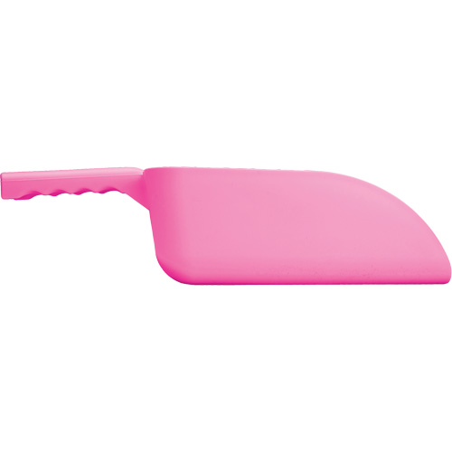 Large Hand Scoop, Plastic, Pink, 82 oz. Moffatt Supply & Specialties