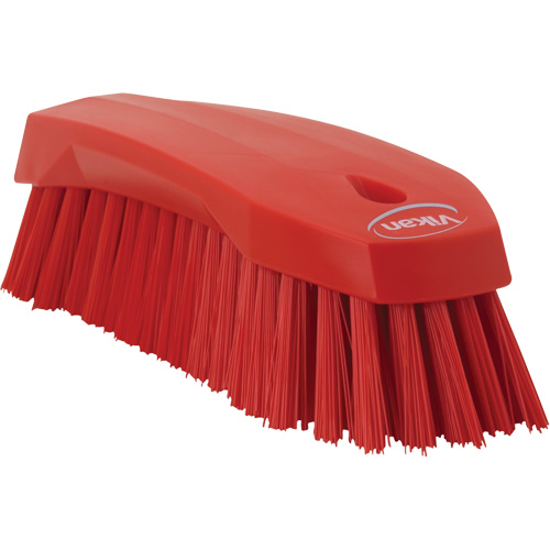 Large Angled Hand Brush, Stiff Bristles, 8" Long, Red Moffatt Supply & Specialties