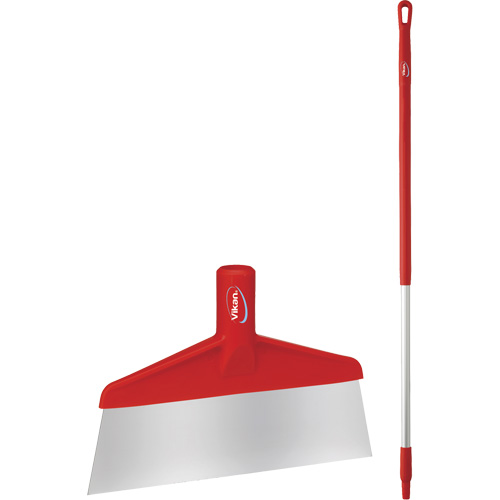 Floor Scraper with Handle, Red, 9-3/5" W x 55-9/10" L Moffatt Supply & Specialties