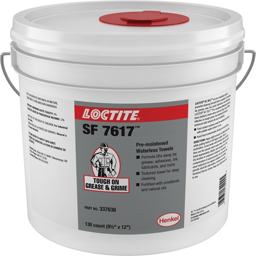 SF 7617 Industrial Hand Wipes, 130 Wipes, 12" x 9-1/2" Moffatt Supply & Specialties