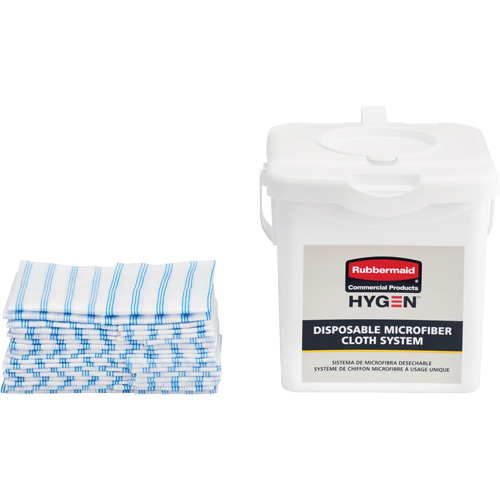 Seau de chargement pour chiffons microfibres, Blanc Moffatt Supply & Specialties