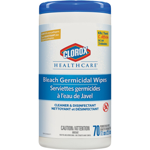 Healthcare&reg; Disinfecting Bleach Wipes, 70 Count Moffatt Supply & Specialties