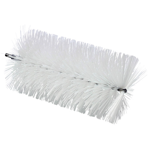 3.5" Brush for Flex Rod, Medium Bristles, 7-7/10" Long, White Moffatt Supply & Specialties