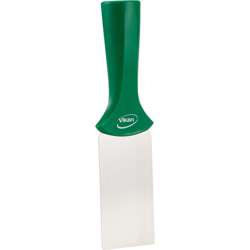 Grattoir en acier inoxydable avec poign&eacute;e montable sur manche, Vert, 2" la x 8" lo Moffatt Supply & Specialties