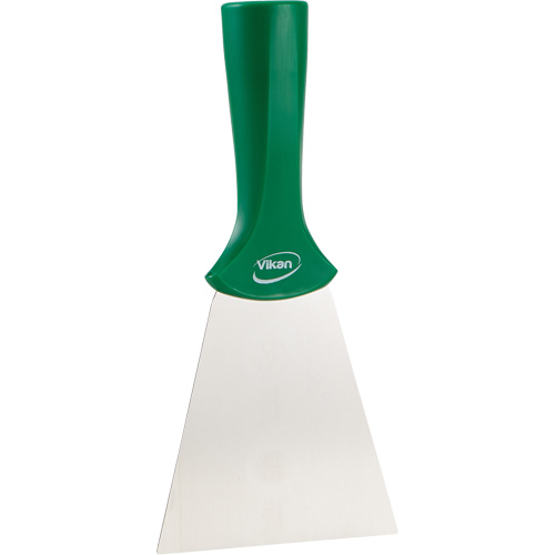 Handle-Mounted Stainless Steel Scraper, Green, 4" W x 8" L Moffatt Supply & Specialties
