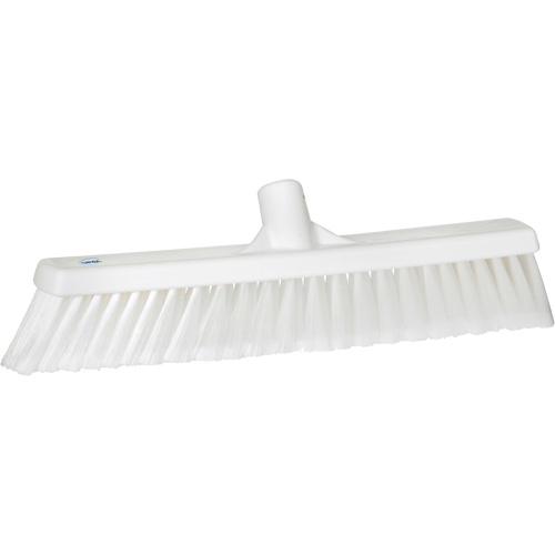 Fine Particle Push Broom, Fine/Split Bristles, 16-1/4", Polypropylene, White Moffatt Supply & Specialties