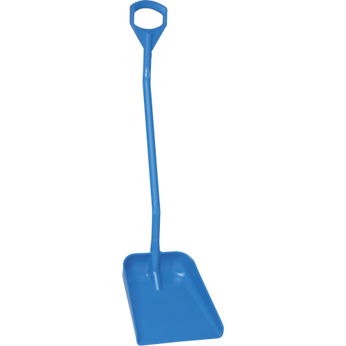 Pelle ergonomique &agrave; grande lame, Longueur de 51", Plastique, Bleu Moffatt Supply & Specialties