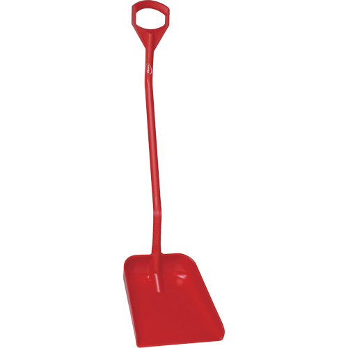 Pelle ergonomique &agrave; grande lame, Longueur de 51", Plastique, Rouge Moffatt Supply & Specialties